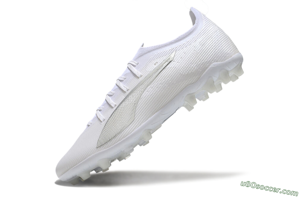 Puma Ultra 5 Ultimate MG Multi Ground Soccer Cleats - White/Silver 5