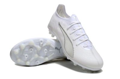 Puma Ultra 5 Ultimate MG Multi Ground Soccer Cleats - White/Silver