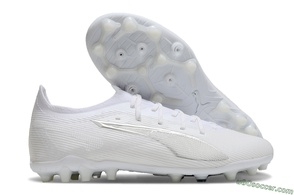 Puma Ultra 5 Ultimate MG Multi Ground Soccer Cleats - White/Silver 1