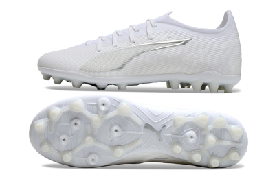 Puma Ultra 5 Ultimate MG Multi Ground Soccer Cleats - White/Silver