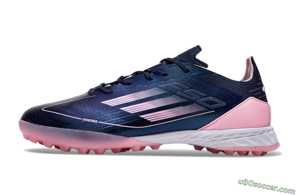 Adidas F50 Elite TF Artificial Turf Soccer Shoes - Blue/Pink/White 2