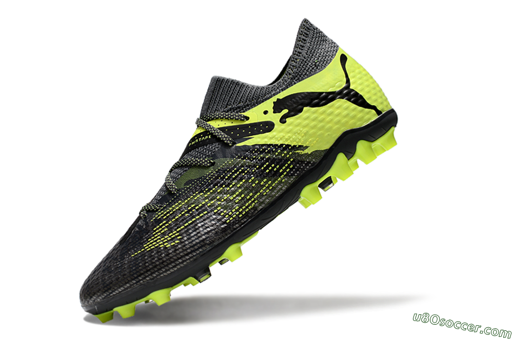 Puma Future Ultimate MG Multi Ground Soccer Cleats - Black/Yellow 5