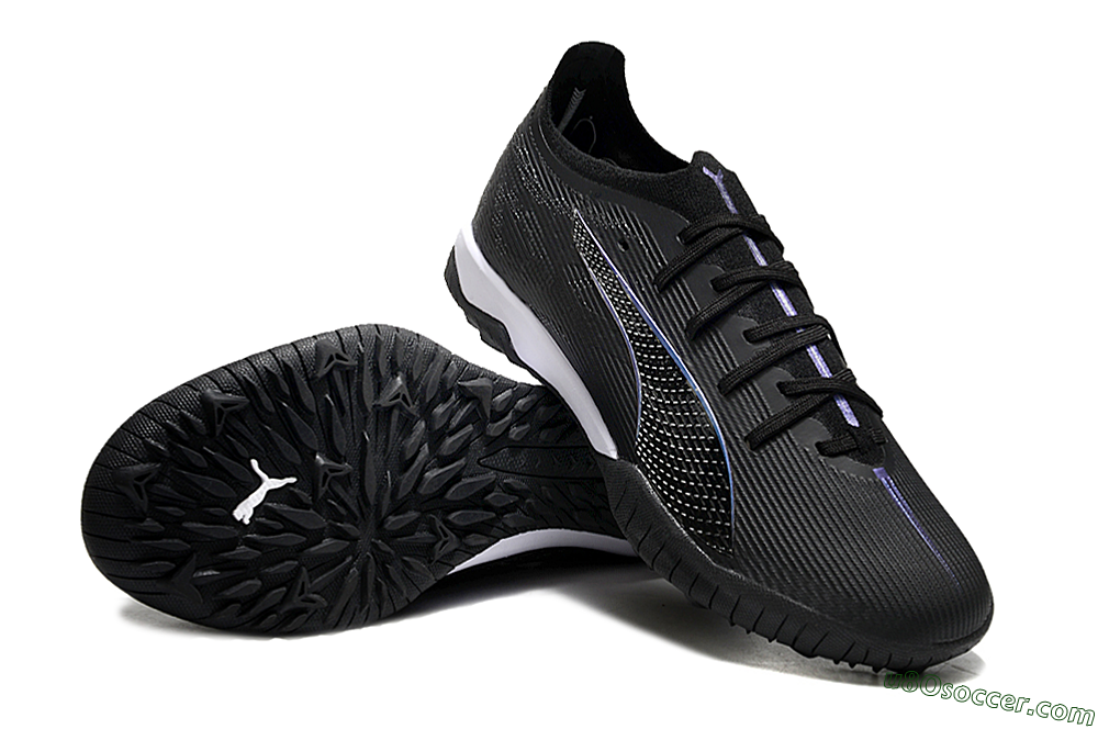 Puma Ultra 5 Ultimate TF Artificial Turf Soccer Shoes - Black/Blue/White 3