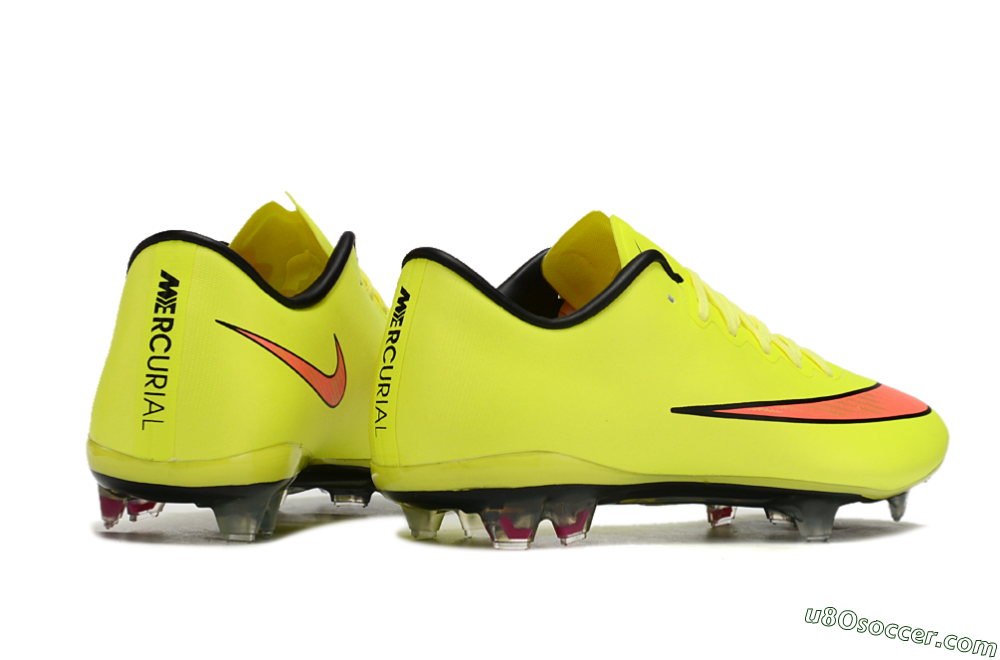 Nike Mercurial Vapor 10 FG Firm Ground Soccer Cleats - Yellow/Black/Red 6