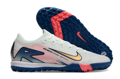 Nike Air Zoom Mercurial Vapor 16 Elite TF Artificial Turf Soccer Shoes - White/Pink/Blue