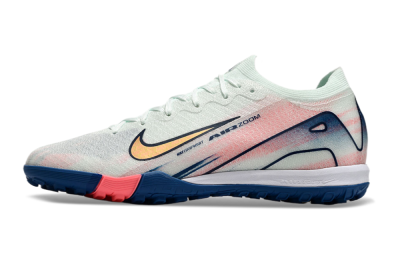 Nike Air Zoom Mercurial Vapor 16 Elite TF Artificial Turf Soccer Shoes - White/Pink/Blue