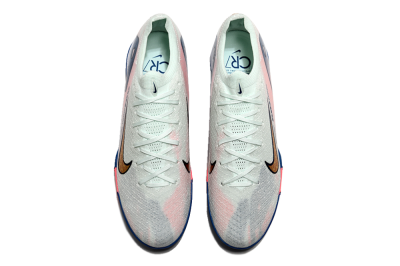 Nike Air Zoom Mercurial Vapor 16 Elite TF Artificial Turf Soccer Shoes - White/Pink/Blue