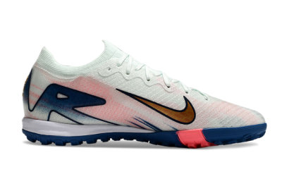 Nike Air Zoom Mercurial Vapor 16 Elite TF Artificial Turf Soccer Shoes - White/Pink/Blue