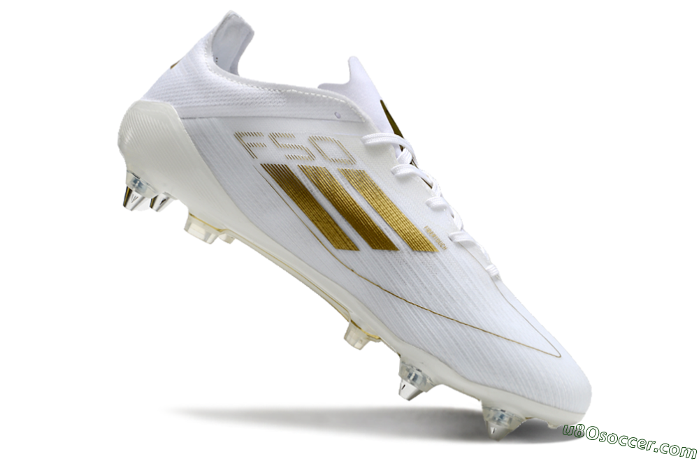Adidas F50 Elite SG Soft Ground Soccer Cleats - White/Gold 4