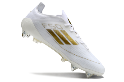 Adidas F50 Elite SG Soft Ground Soccer Cleats - White/Gold
