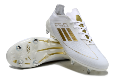 Adidas F50 Elite SG Soft Ground Soccer Cleats - White/Gold