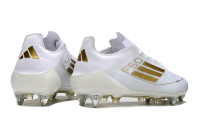 Adidas F50 Elite SG Soft Ground Soccer Cleats - White/Gold