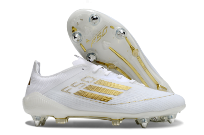 Adidas F50 Elite SG Soft Ground Soccer Cleats - White/Gold