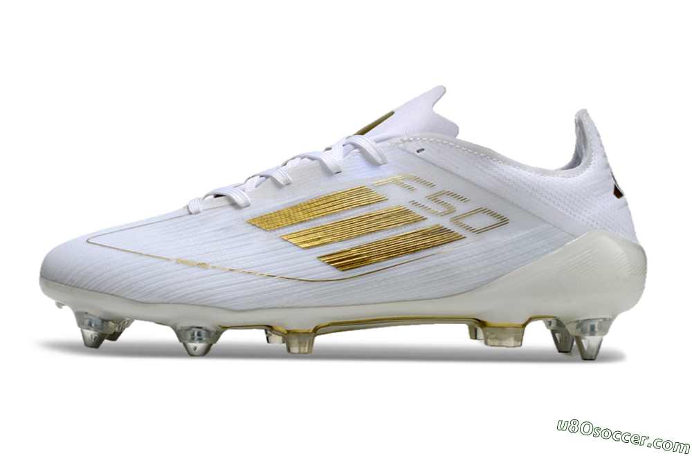 Adidas F50 Elite SG Soft Ground Soccer Cleats - White/Gold 2