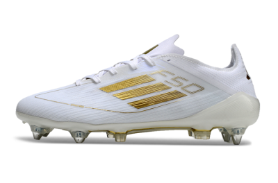 Adidas F50 Elite SG Soft Ground Soccer Cleats - White/Gold