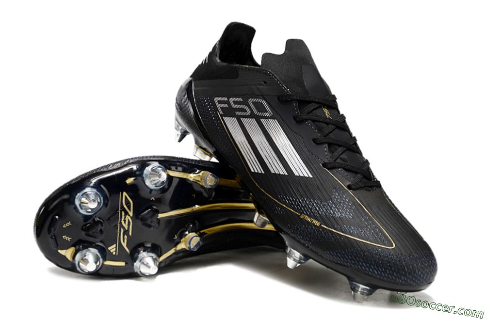 Adidas F50 Elite SG Soft Ground Soccer Cleats - Black/White 3