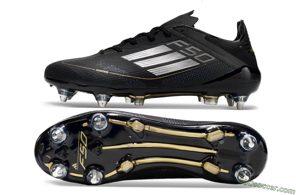 Adidas F50 Elite SG Soft Ground Soccer Cleats - Black/White 0