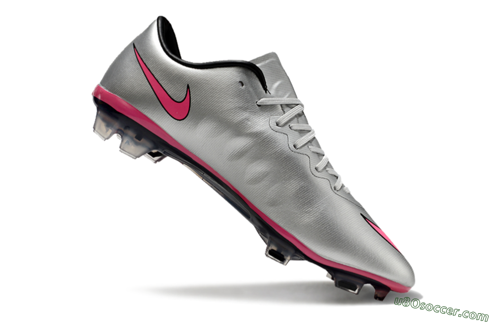 Nike Mercurial Vapor 10 Elite FG Firm Ground Soccer Cleats - Sliver/Pink/Black 4