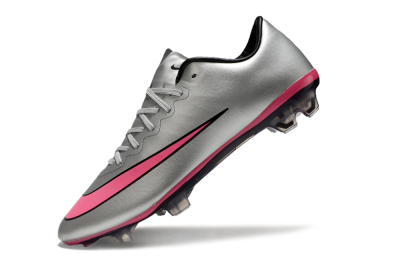 Nike Mercurial Vapor 10 Elite FG Firm Ground Soccer Cleats - Sliver/Pink/Black