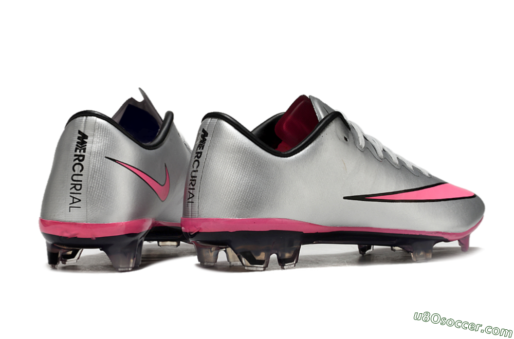Nike Mercurial Vapor 10 Elite FG Firm Ground Soccer Cleats - Sliver/Pink/Black 6