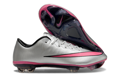 Nike Mercurial Vapor 10 Elite FG Firm Ground Soccer Cleats - Sliver/Pink/Black