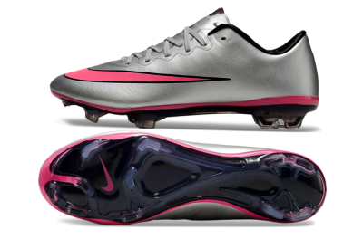 Nike Mercurial Vapor 10 Elite FG Firm Ground Soccer Cleats - Sliver/Pink/Black