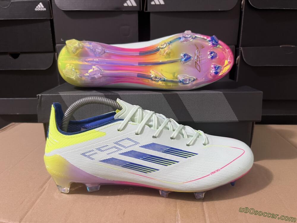 Adidas F50 Elite FG Firm Ground Soccer Cleats - Blue/Pink/Yellow