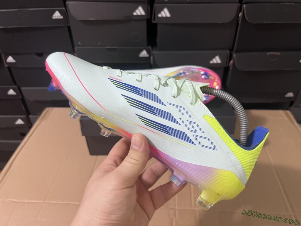 Adidas F50 Elite FG Firm Ground Soccer Cleats - Blue/Pink/Yellow