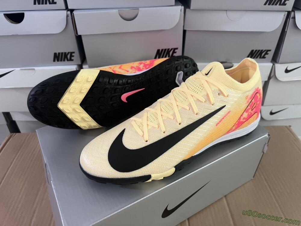 Nike Air Zoom Mercurial Vapor 16 Elit TF Artificial Turf Soccer Shoes - Yellow/Black/Red