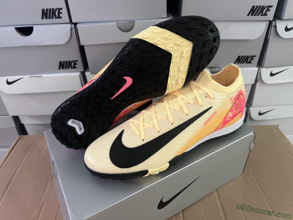 Nike Air Zoom Mercurial Vapor 16 Elit TF Artificial Turf Soccer Shoes - Yellow/Black/Red