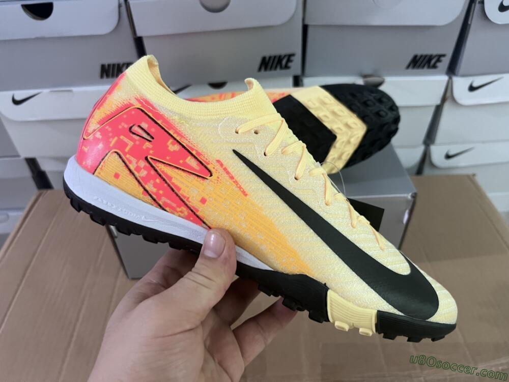 Nike Air Zoom Mercurial Vapor 16 Elit TF Artificial Turf Soccer Shoes - Yellow/Black/Red