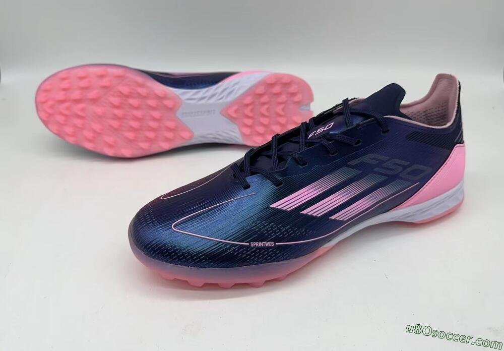 Adidas F50 Elite TF Artificial Turf Soccer Shoes - Blue/Pink/White