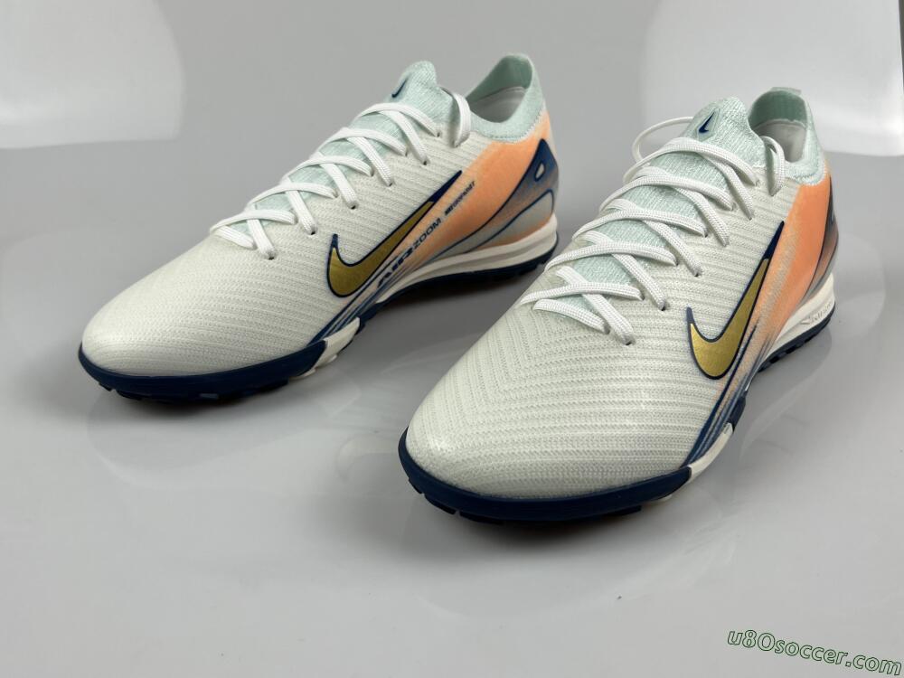 Nike Air Zoom Mercurial Vapor 16 Elite TF Artificial Turf Soccer Shoes - White/Pink/Blue