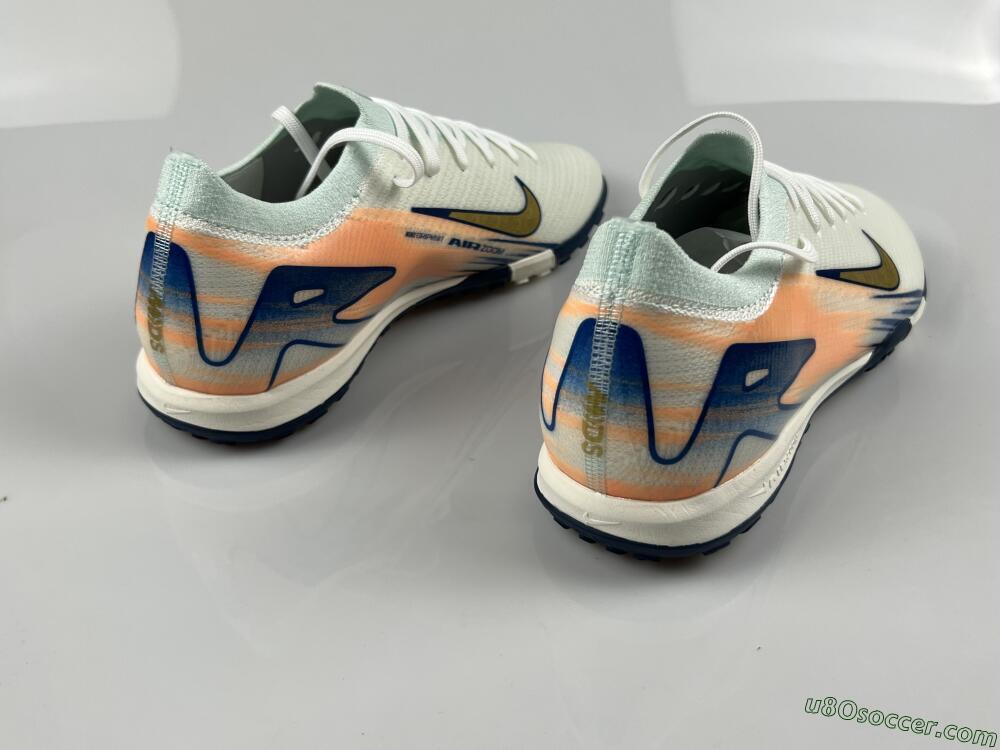 Nike Air Zoom Mercurial Vapor 16 Elite TF Artificial Turf Soccer Shoes - White/Pink/Blue