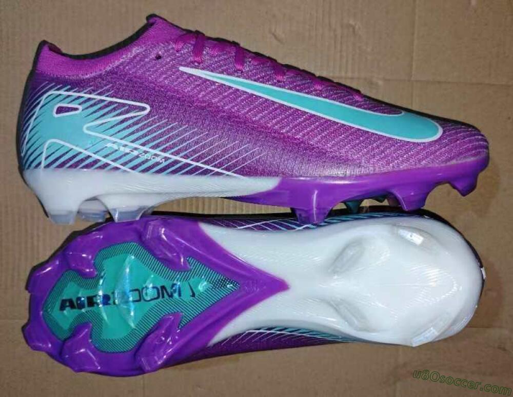 Nike Air Zoom Mercurial Vapor 16 Elite FG Firm Ground Soccer Cleats - Purple/Mint