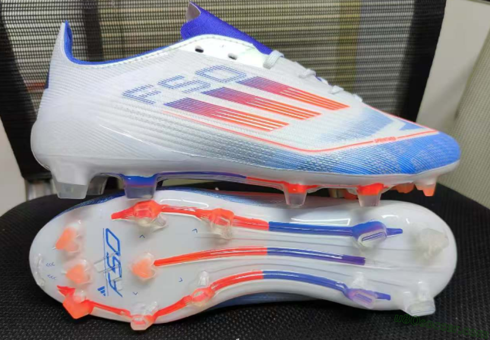 Adidas F50 Elite FG Firm Ground Soccer Cleats - Blue/Red/Beige