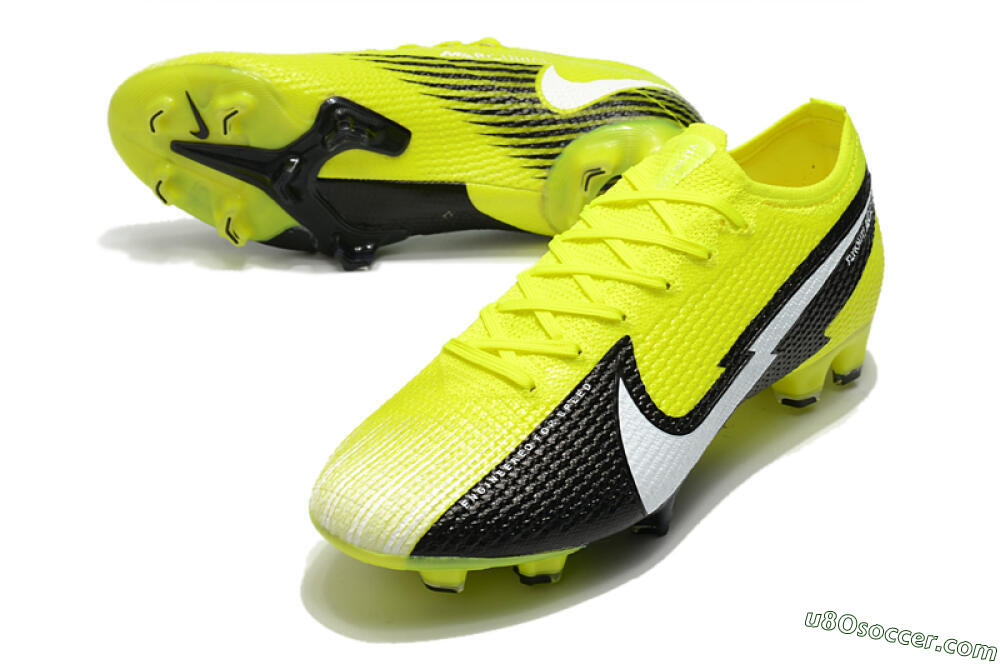 Nike Mercurial Vapor 13 Elite FG Firm Ground Soccer Cleats - Yellow/White/Black 3