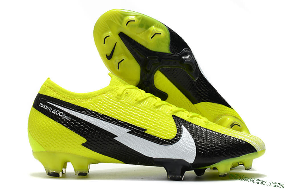 Nike Mercurial Vapor 13 Elite FG Firm Ground Soccer Cleats - Yellow/White/Black 1