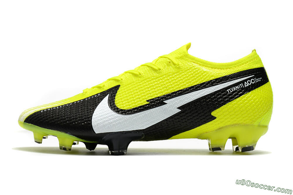 Nike Mercurial Vapor 13 Elite FG Firm Ground Soccer Cleats - Yellow/White/Black 2
