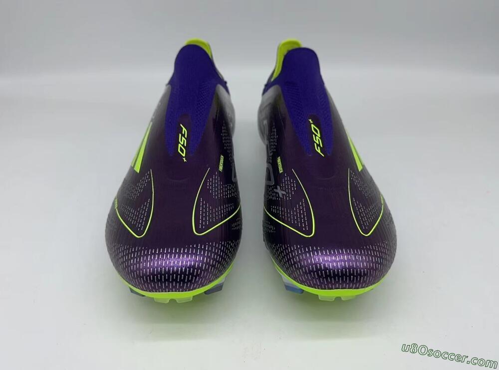 Adidas F50+ Lightstrike Pro FG Firm Ground Soccer Cleats - Purple/Yellow/Blue
