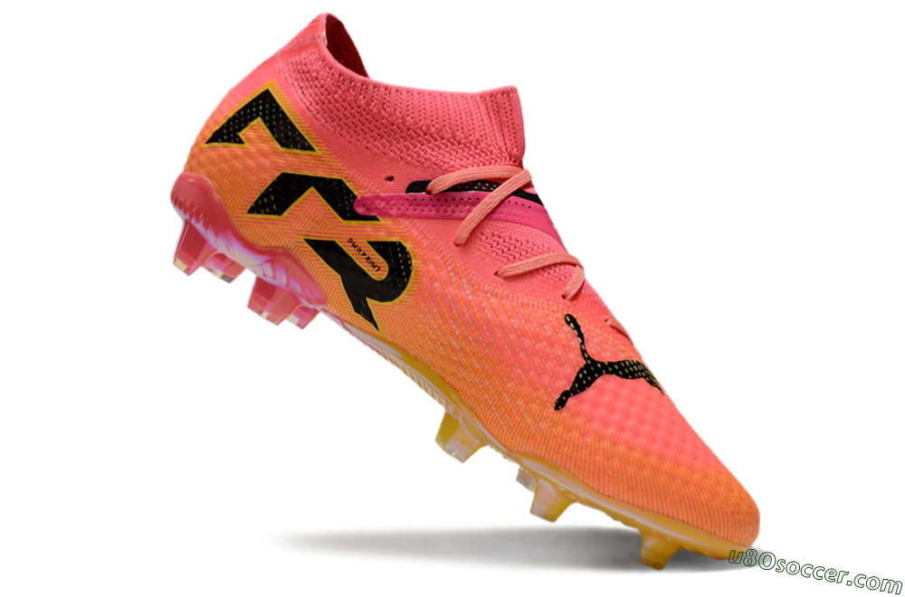 Puma Future Ultimate FG Firm Ground Soccer Cleats - Pink/Yellow/Black 4