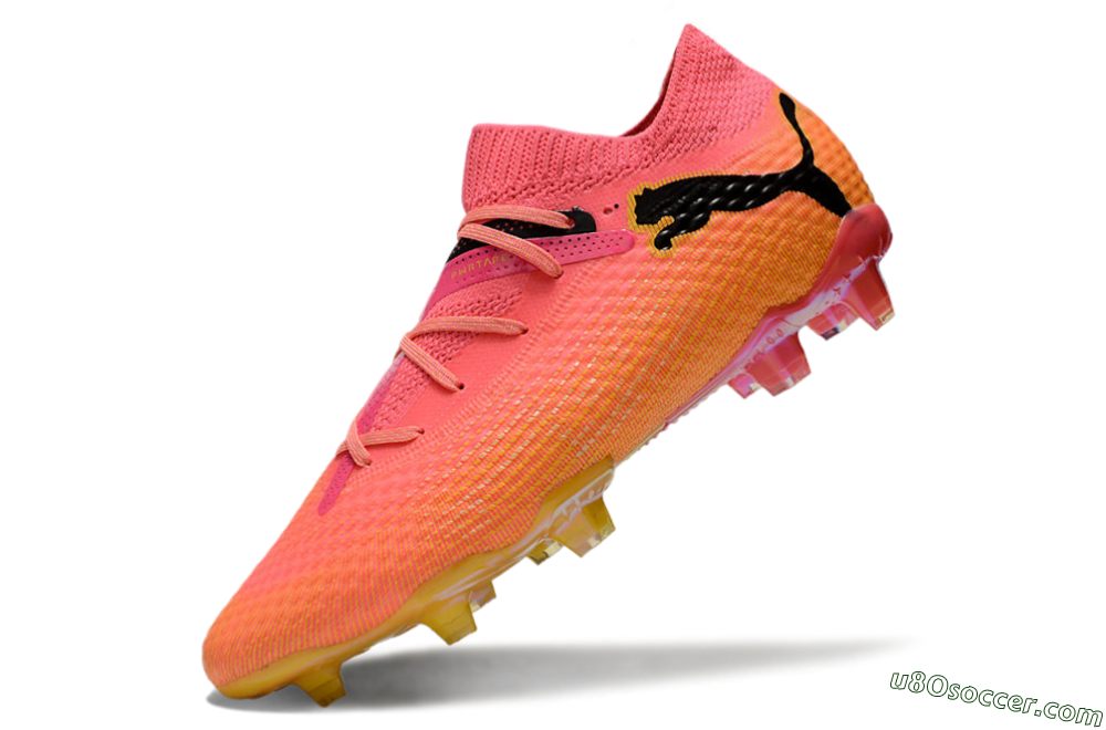 Puma Future Ultimate FG Firm Ground Soccer Cleats - Pink/Yellow/Black 5