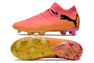 Puma Future Ultimate FG Firm Ground Soccer Cleats - Pink/Yellow/Black