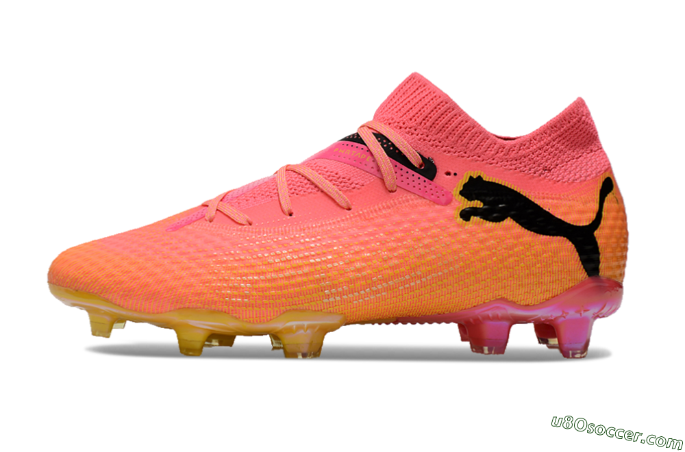 Puma Future Ultimate FG Firm Ground Soccer Cleats - Pink/Yellow/Black 2