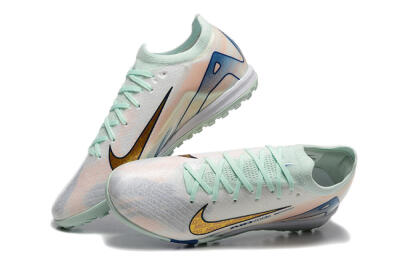 Nike Air Zoom Mercurial Vapor 16 Elite TF Artificial Turf Soccer Shoes - Jade/Blue/Gold