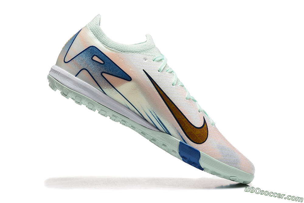 Nike Air Zoom Mercurial Vapor 16 Elite TF Artificial Turf Soccer Shoes - Jade/Blue/Gold 7
