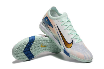 Nike Air Zoom Mercurial Vapor 16 Elite TF Artificial Turf Soccer Shoes - Jade/Blue/Gold