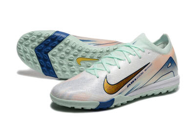 Nike Air Zoom Mercurial Vapor 16 Elite TF Artificial Turf Soccer Shoes - Jade/Blue/Gold