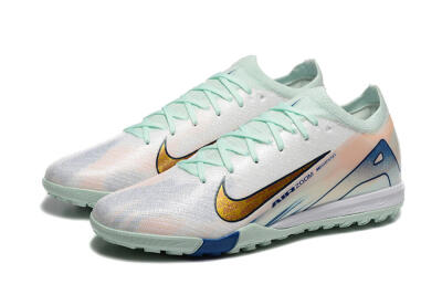 Nike Air Zoom Mercurial Vapor 16 Elite TF Artificial Turf Soccer Shoes - Jade/Blue/Gold