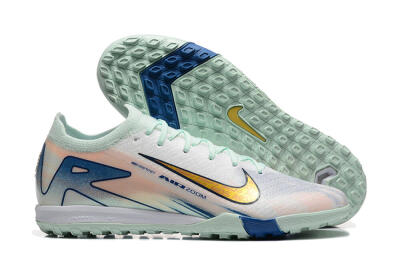 Nike Air Zoom Mercurial Vapor 16 Elite TF Artificial Turf Soccer Shoes - Jade/Blue/Gold